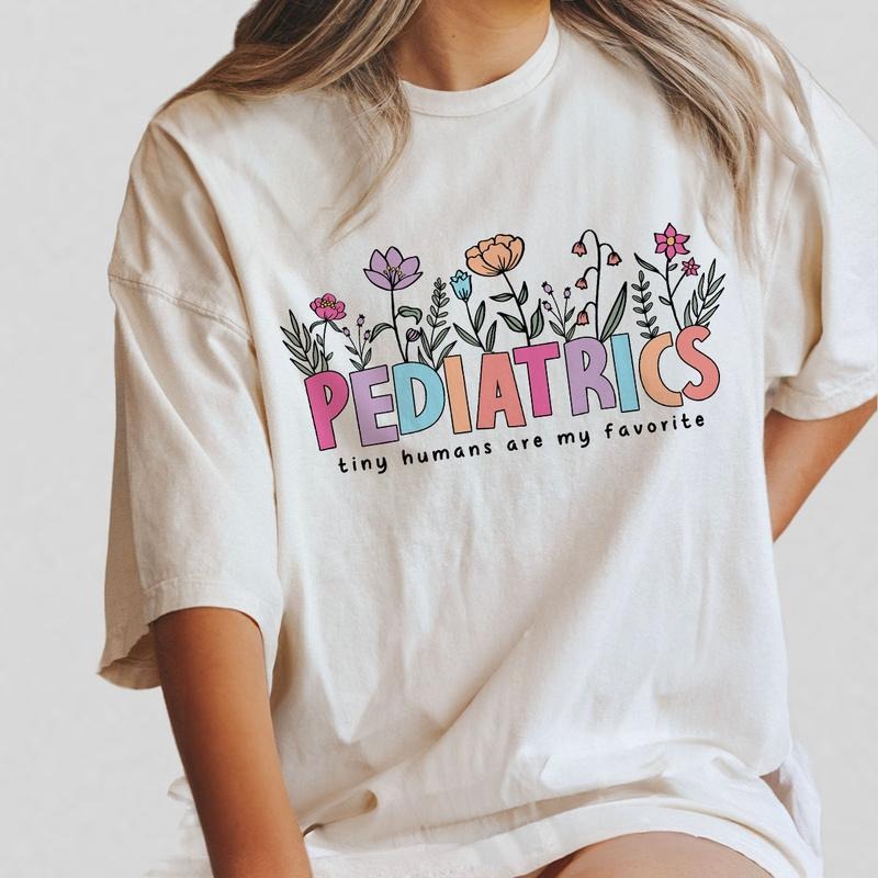 Floral Pediatric Nurse Shirt, PICU Nurse Tshirt, Flower Pediatrics Nurse Tee, Nurse Appreciation Gift, Nurse Week Shirt...