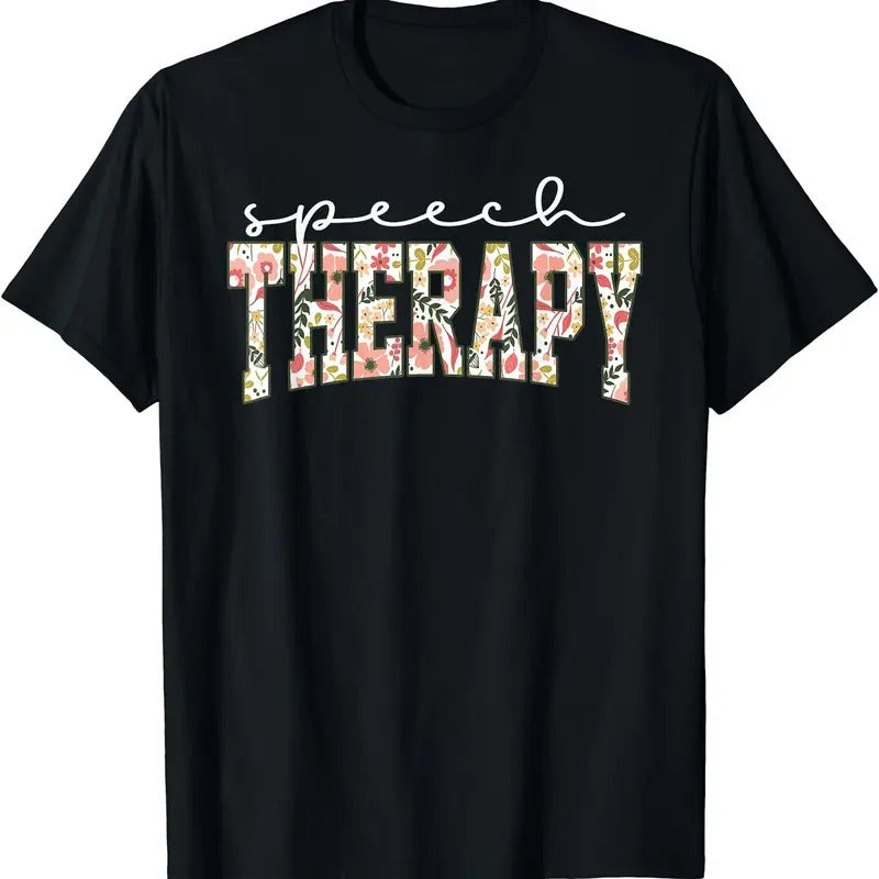 Floral Speech Therapy Speech Language Pathologist SLP Crew T-Shirt Hoodie, Sweatshirt | HypeDripTees.com