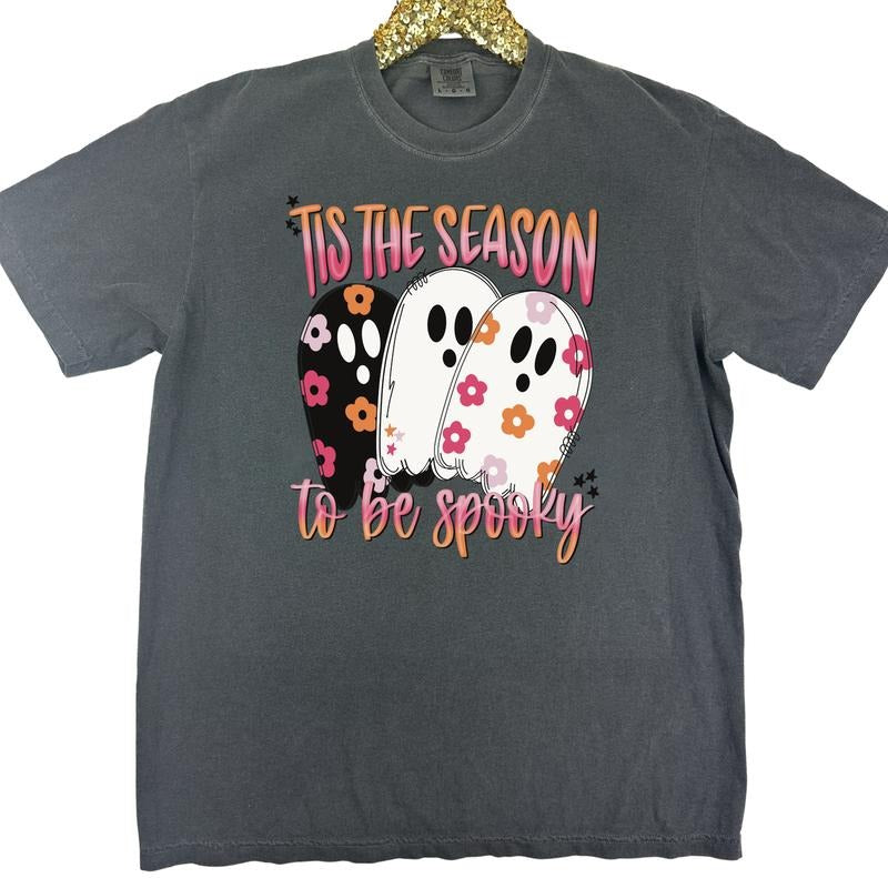 Floral Spooky Season Comfort Colors T-shirt 'NLB' Hoodie, Sweatshirt | HypeDripTees.com