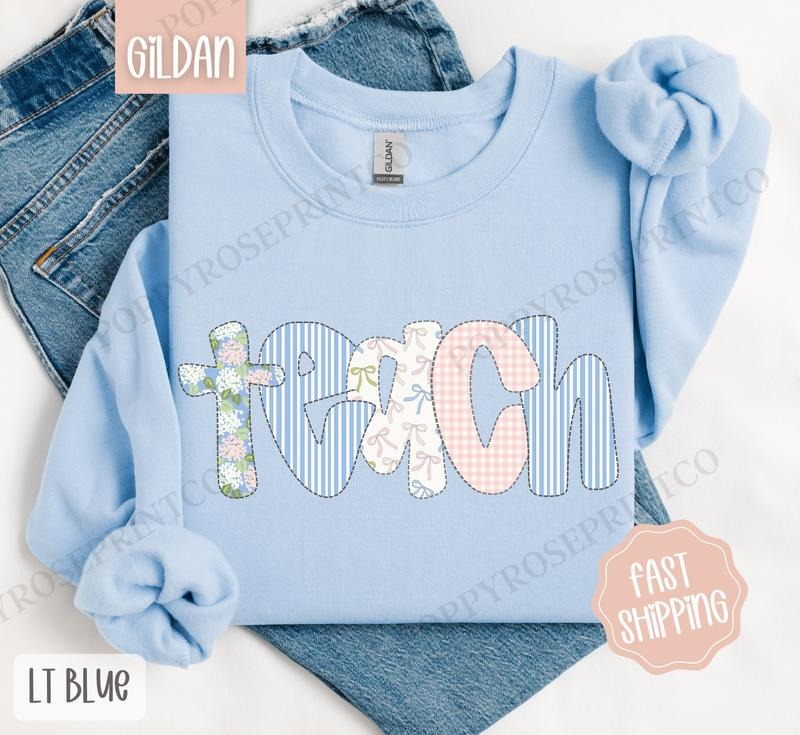 Floral Teacher Sweatshirt, Cute Spring Teach Sweater, Teacher Appreciation Gift T-Shirts, Hoodie | HypeDripTees.com