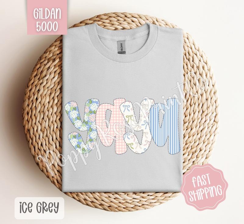 Floral Yaya Gildan Shirt, Cute Spring Grandma Tshirt, Coquette Flower Tee, Mother's Day Gift Hoodie, Sweatshirt