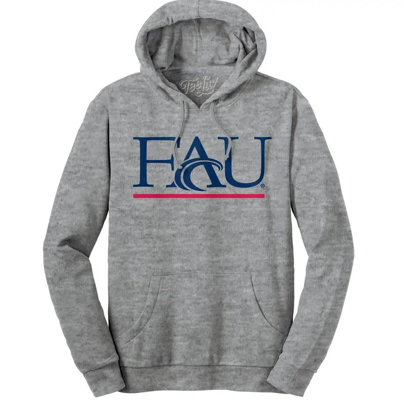 Florida Atlantic University Hooded Sweatshirt - Gray T-Shirts, Hoodie | HypeDripTees.com