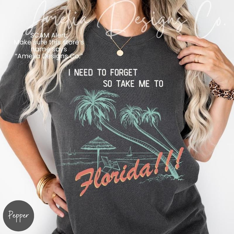 Florida Shirt, Miami I Need To Forget Shirt, Take Me To Florida Sweatshirt Hoodie | HypeDripTees.com