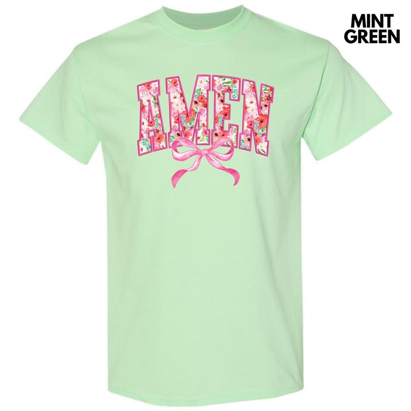 Flower Amen Coquette Gildan Short Sleeve T-Shirt 'NLB' Hoodie, Sweatshirt | HypeDripTees.com
