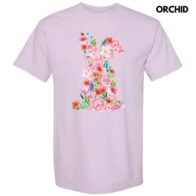 Flower Garden Bunny Comfort Colors T-Shirt 'NLB' Hoodie, Sweatshirt | HypeDripTees.com