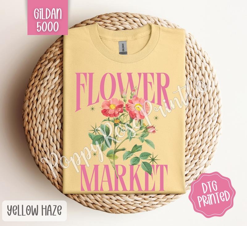 Flower Market Gildan Tshirt , Fruit Summer Tee, Cute Women's Shirt, Gift For Her Hoodie, Sweatshirt | HypeDripTees.com