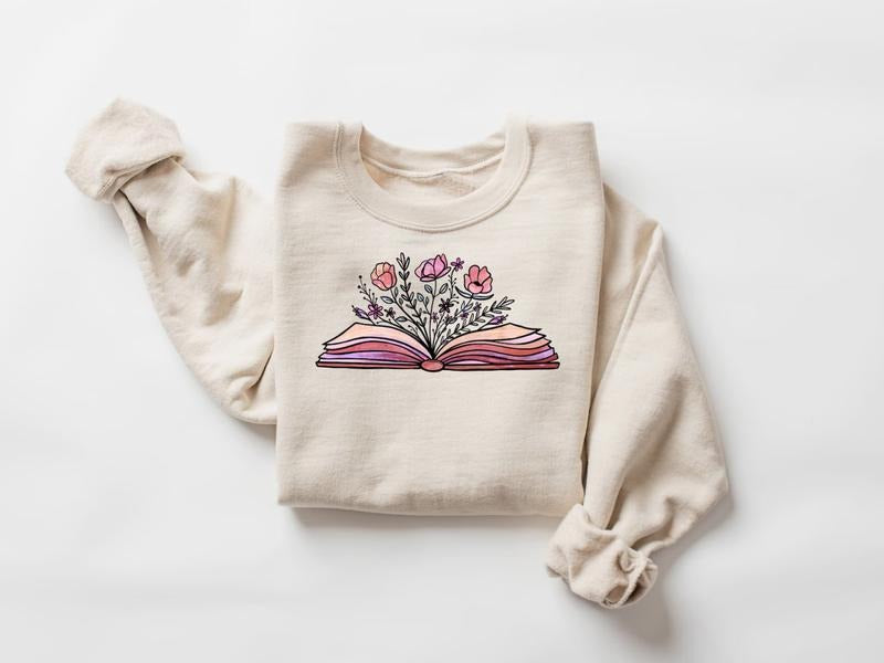 Flowers Book Sweatshirt T-Shirts, Hoodie | HypeDripTees.com