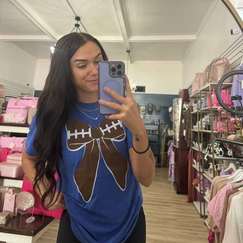 Football Bow T-Shirt Hoodie, Sweatshirt | HypeDripTees.com