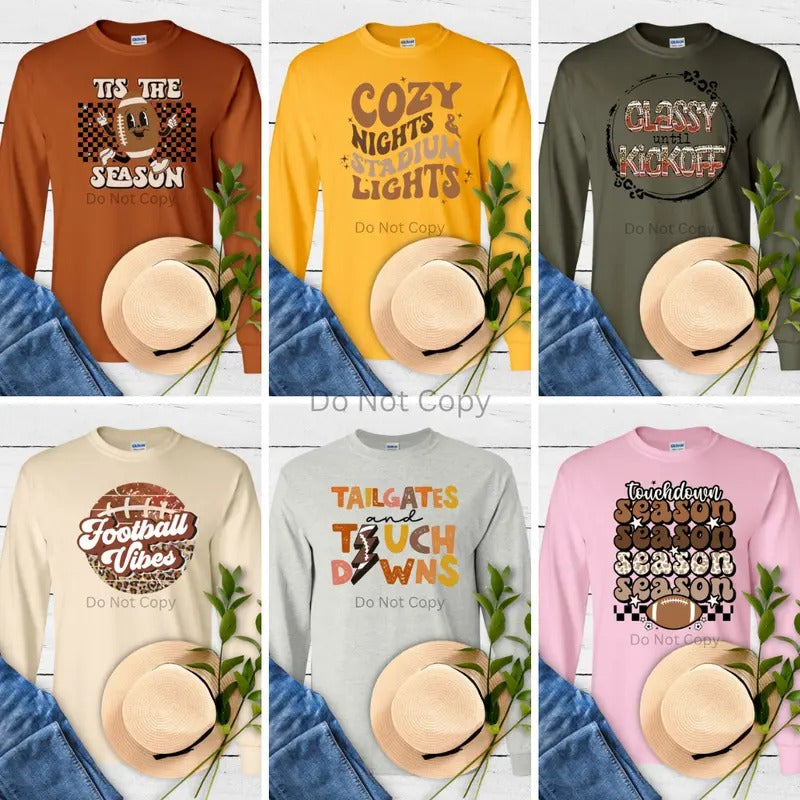 Football DTF Transfer Set  ONLY - This is NOT a T Shirt Hoodie, Sweatshirt | HypeDripTees.com