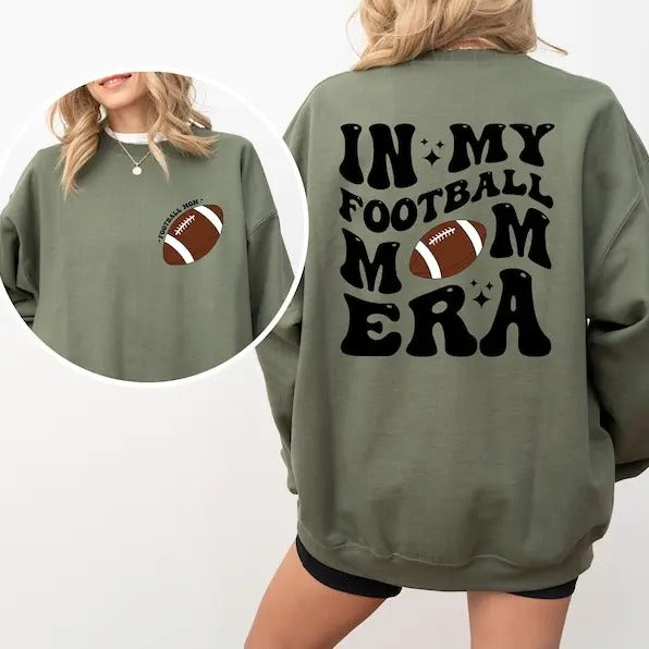 Football Mom Sweatshirt, In My Football Mom Era Shirt, Game Day Mom Shirt, Senior Football Mom, Sports Mom Crewneck,...