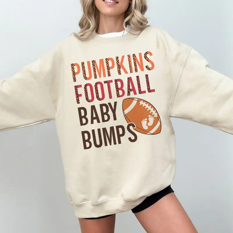Football Pregnancy Announcement Shirt Fall Baby Reveal Sweatshirt, Thanksgiving Pregnancy Reveal Tee Fall Maternity...
