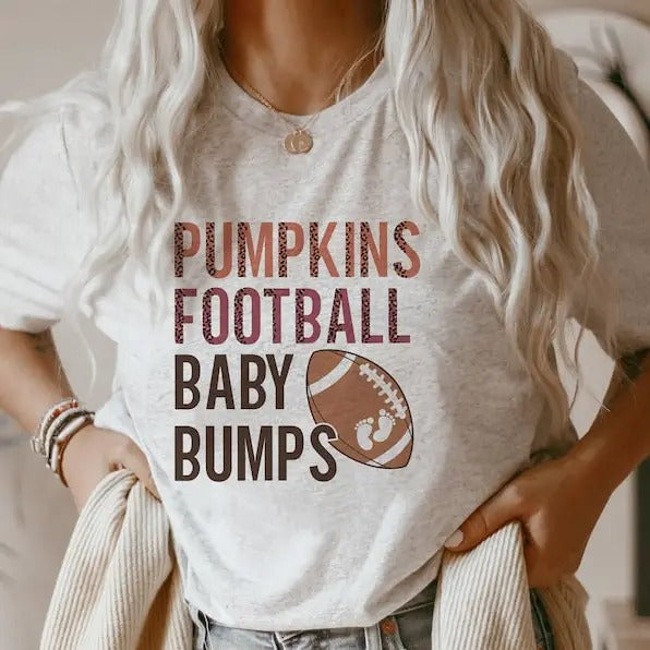 Football Pregnancy Announcement Shirt Fall Baby Reveal TShirt Thanksgiving Pregnancy Reveal Tee Fall Maternity t-shirt...