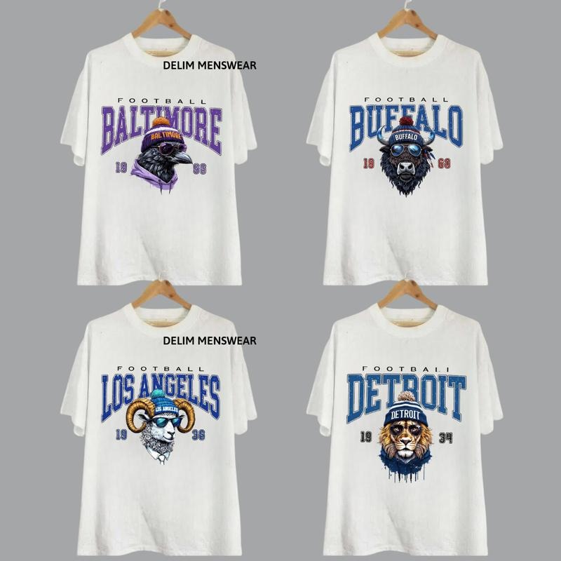 Football State All Team Mascot Stylish T-Shirt, Game Day Football Shirt, Sport Tee, Graphic Shirt for Women, for Men,...