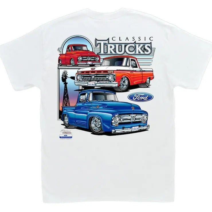 Ford Classic Trucks White T-Shirt F-100 pickup truck 1953 1954 1955 1956 1965 1966 Hoodie, Sweatshirt | HypeDripTees.com