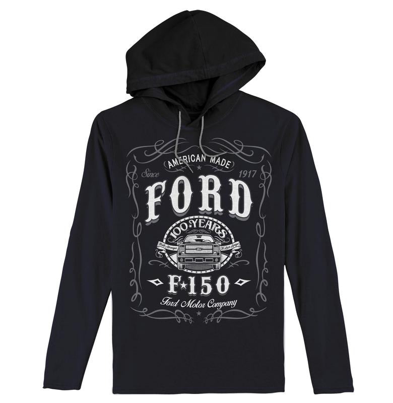 Ford F-150 Long Sleeve Hooded T-Shirt - Black Hoodie, Sweatshirt | HypeDripTees.com