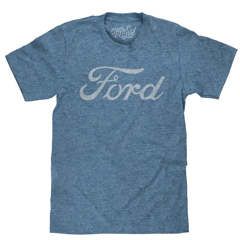 Ford Script Logo T-Shirt - Cabo Blue Hoodie, Sweatshirt | HypeDripTees.com