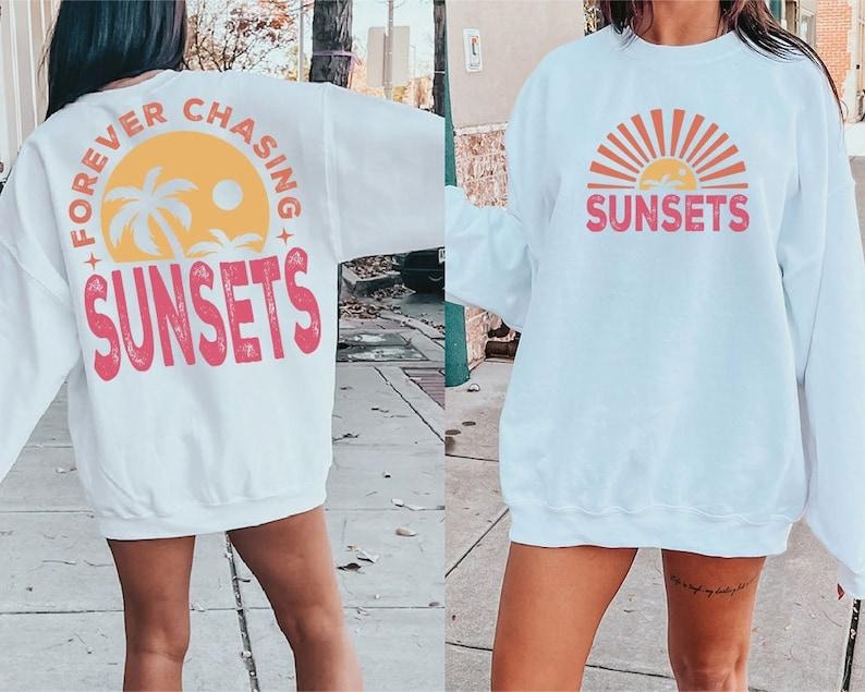 Forever Chasing Sunsets Shirt Retro Summer Shirt Retro Beach Shirt Tropical Shirt Summer shirt Aesthetic Summer...