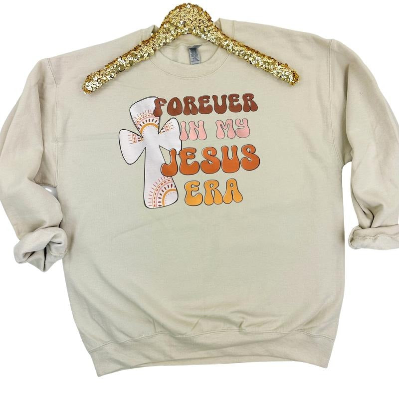 Forever In My Jesus Era Sweatshirt T-Shirts, Hoodie | HypeDripTees.com