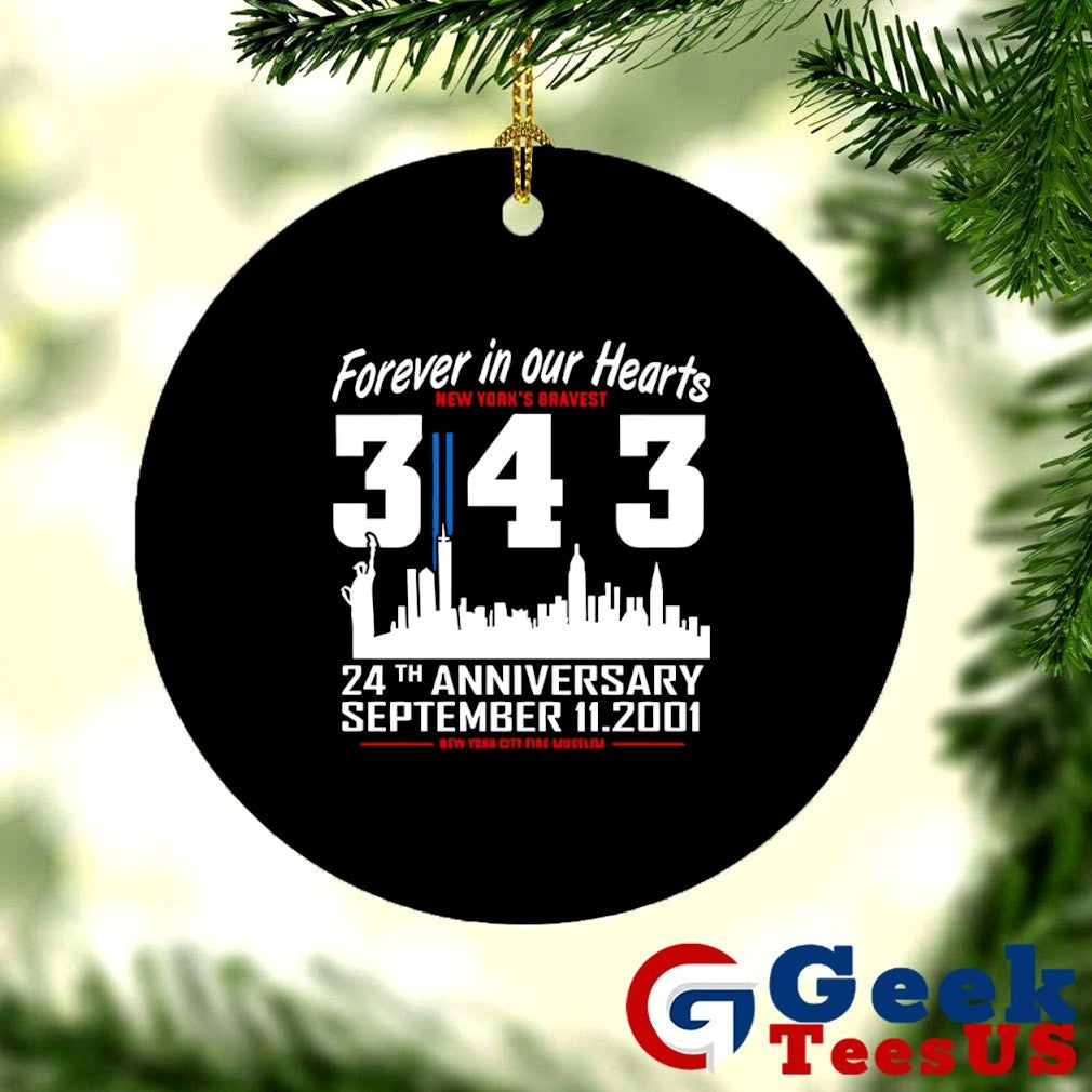 Forever in our hearts New York’s Bravest 343 Firefighters Tribute 9 11 Memorial 24th Anniversary shirt
