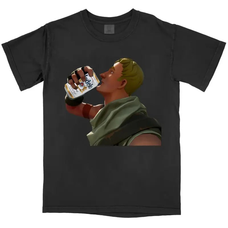 Fortnite Beer Shirt, Fortnite Shirt Graphic Tee Vintage Oversized Cotton Short Sleeve Streetwear Casual & W Trend shirt...