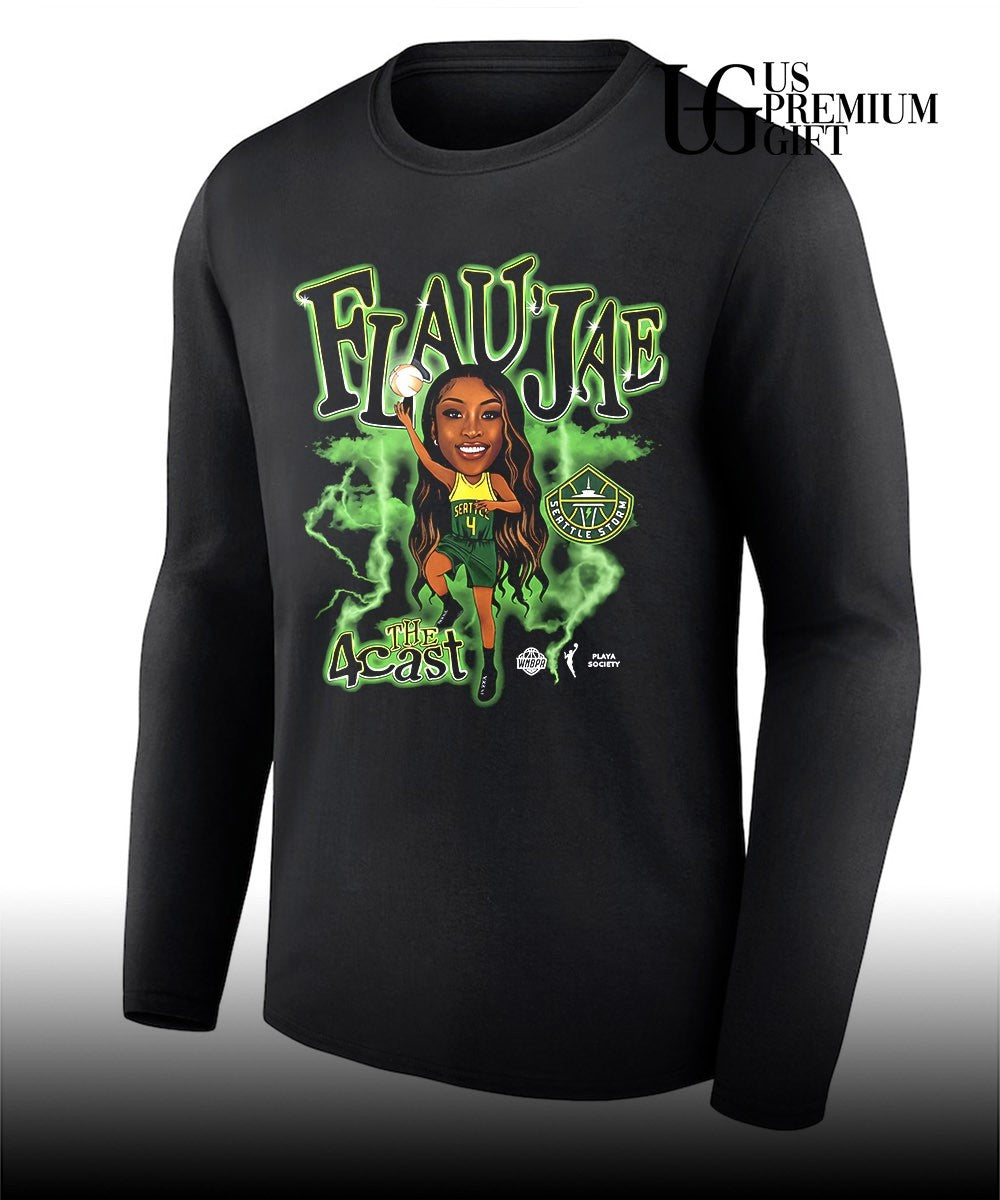 Four the Cast Flau’jae Johnson Seattle Storm WNBA Draft Playa Society shirt