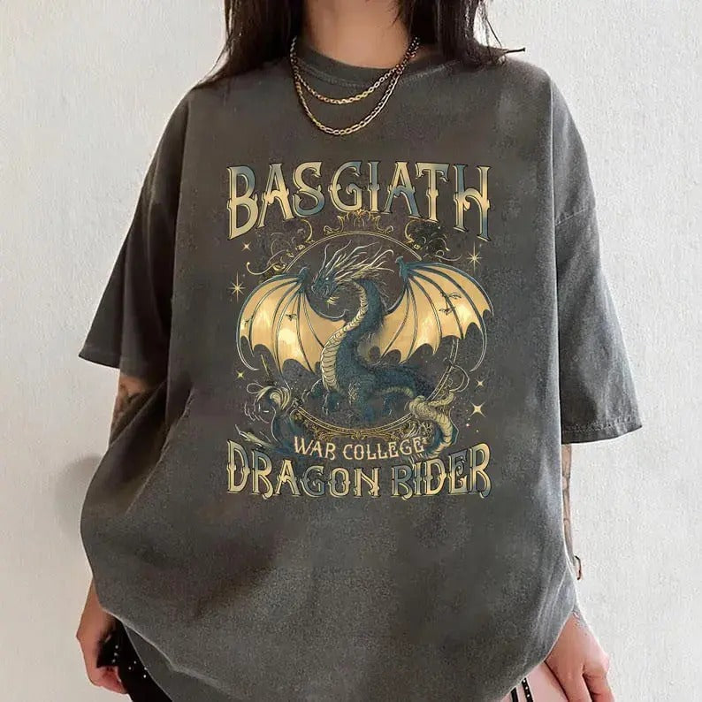 Fourth Wing Comfort Colors Shirt, Basgiath War College Shirt, Violet Sorrengail, Xaden Riorson, Gifts For Readers, Dragon...