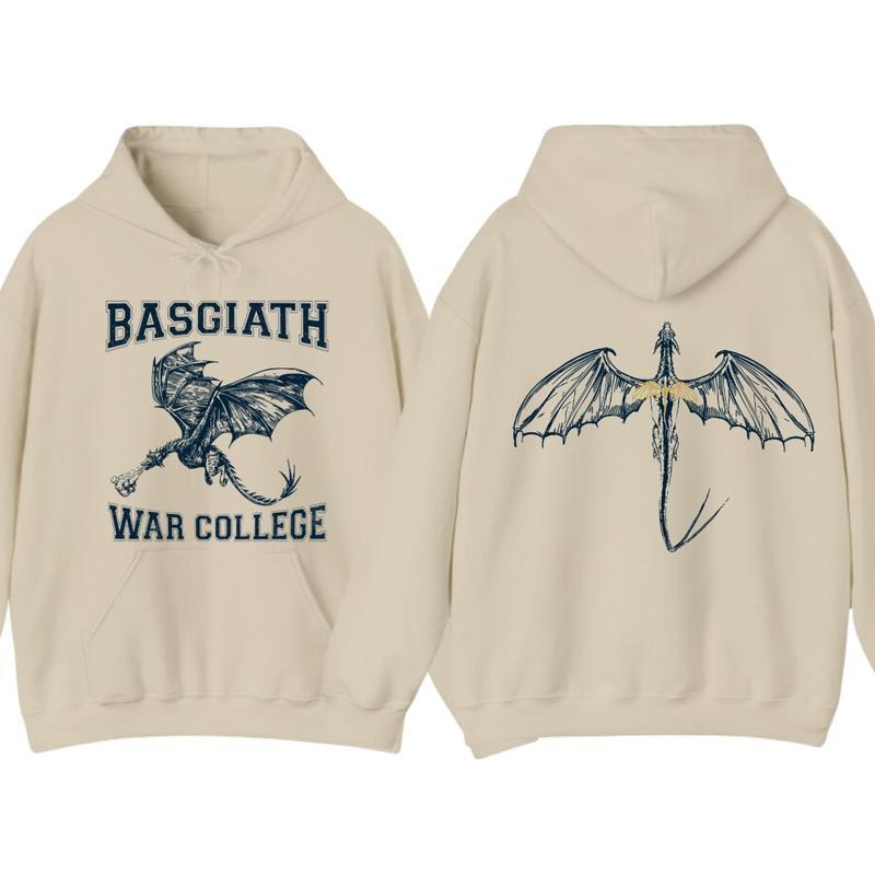 Fourth Wing Double Sided Basgiath War College 2 Sided Shirt Fabric Menswear T-Shirts, Hoodie, Sweatshirt