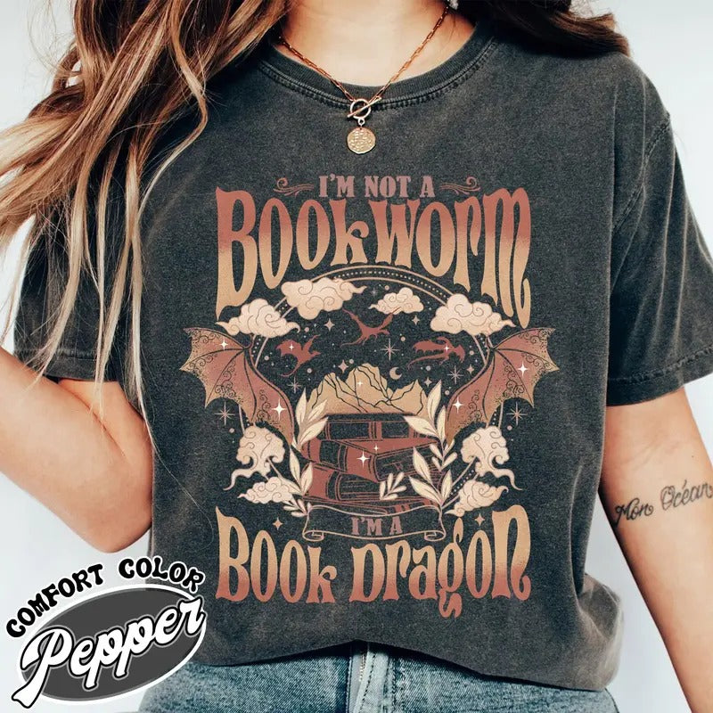 Fourth Wing Dragon Comfort Colors Shirt Hoodie, Sweatshirt | HypeDripTees.com