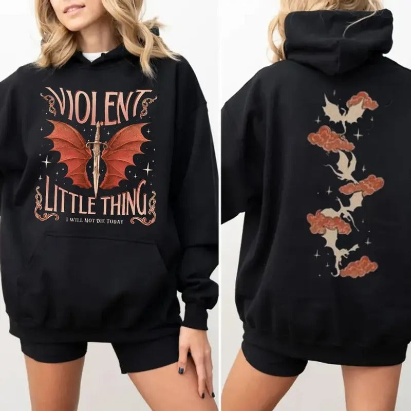 Fourth Wing Fan Shirt, Violet Sorrengail Shirts, Violent Little Thing T Shirt, Xaden Riorson Sweatshirt, Dragon Rider...