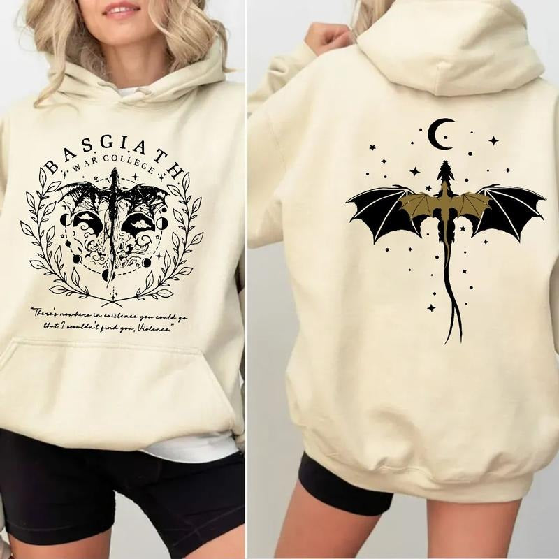 Fourth Wing Iron 2 Sides Tee, Fourth Wing Basgiath War College Shirt, Xaden Riorson Riders Quadrant, Dragon Rider, Violet...