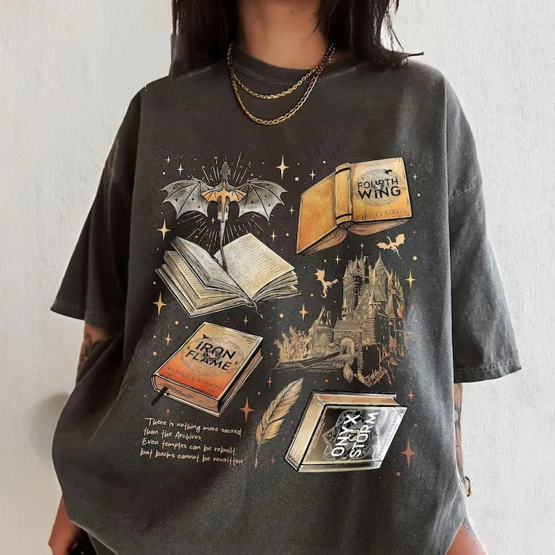 Fourth Wing Series Shirt For Fans, War College T-Shirt, Dragon Rider Tee, Book Merch Gift Hoodie, Sweatshirt