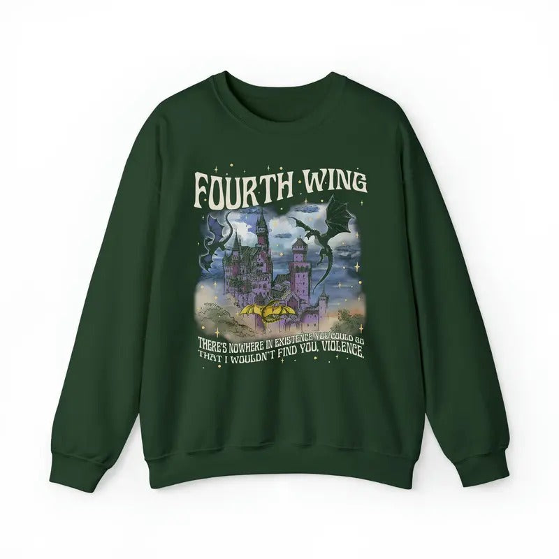 Fourth Wing Sweatshirt And Shirt, Basgiath War College Shirt, Dragon Rider Shirt, Rebecca Yoros, Violet Sorrengail, Xaden...