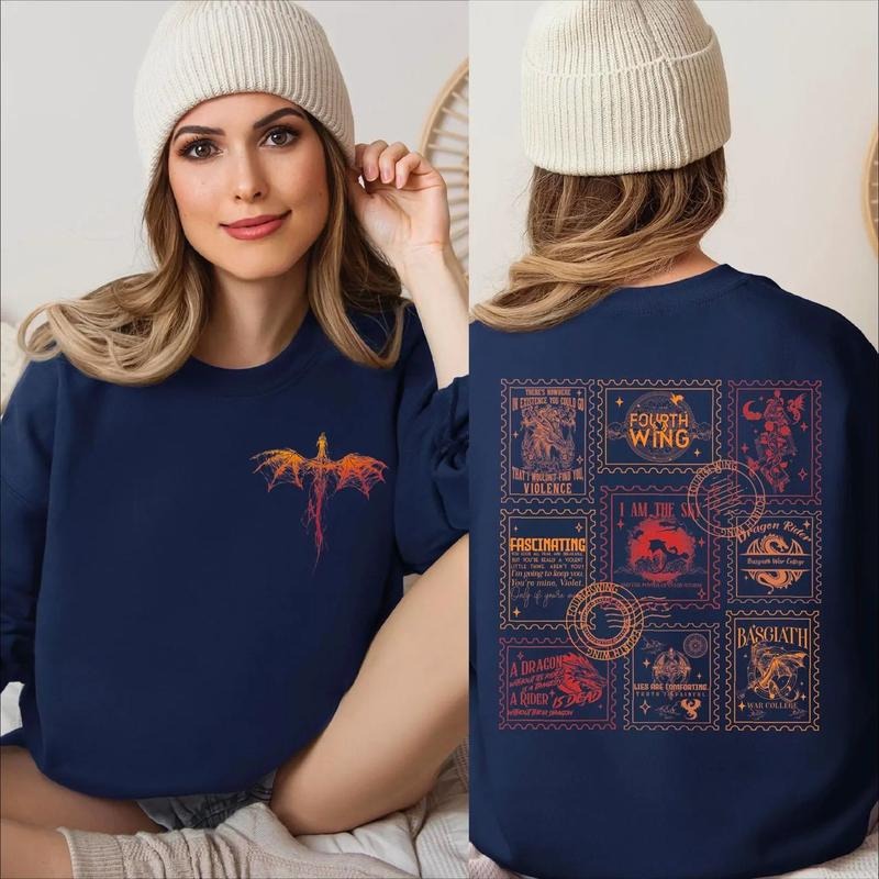 Fourth Wing Sweatshirt, Basgiath War Dragon Rider Shirt, Violet Sorrengail Sweater, Xaden Riorson Hoodie, Riders Quadrant...