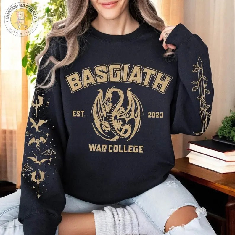 Fourth Wing Sweatshirt, Custom Basgiath War College, Dragon Rider, Violet Sorrengail, Rebecca Yorros, Xaden Riorson,...