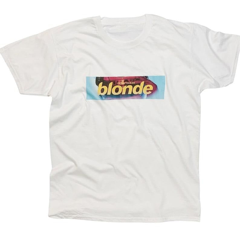 Frank 0cean Blond Hand Made T-Shirt With Minimalist Box Logo Print Hoodie, Sweatshirt | HypeDripTees.com