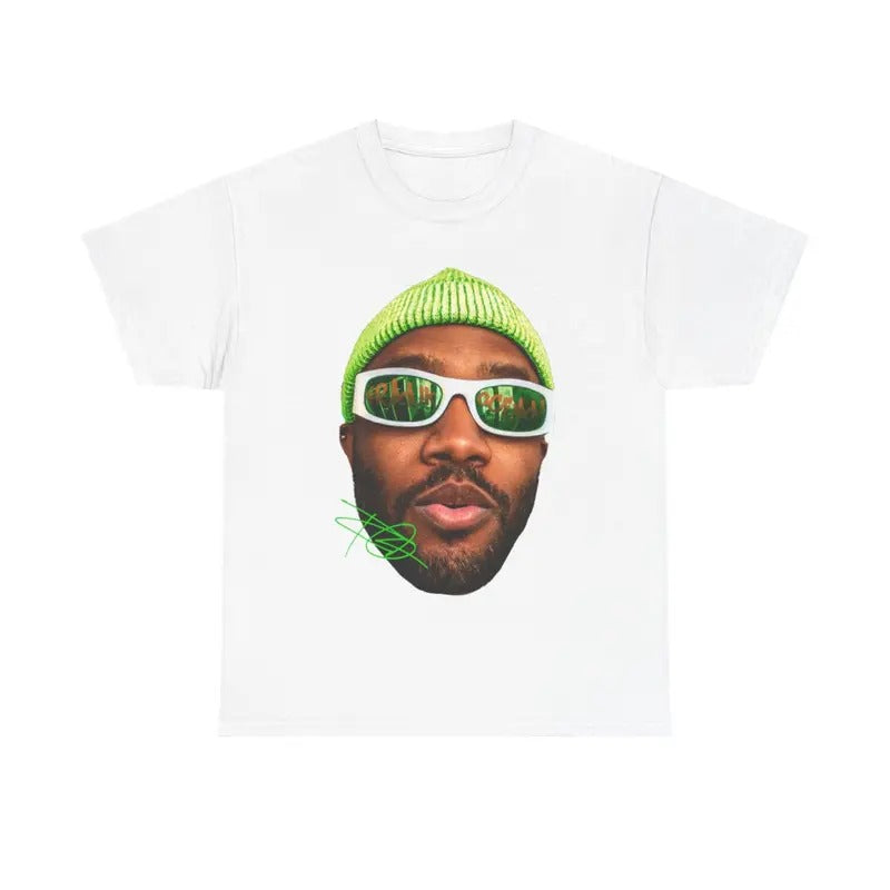 Frank Blonded Inspired Vintage Graphic Tee Heavy Cotton 100% Cotton T-Shirt Singer's Face Art Shirt for Fashion Casual...