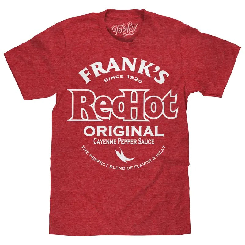 Frank's Red Hot T-Shirt - Heather Red Hoodie, Sweatshirt | HypeDripTees.com