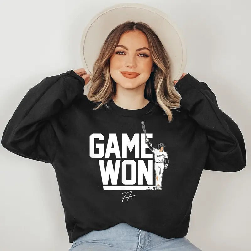 Freddie Freeman - Game Won - Los Angeles Baseball Sweatshirt T-Shirts, Hoodie | HypeDripTees.com