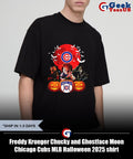 Freddy Krueger Chucky and Ghostface Moon Chicago Cubs MLB Halloween 2025 shirt