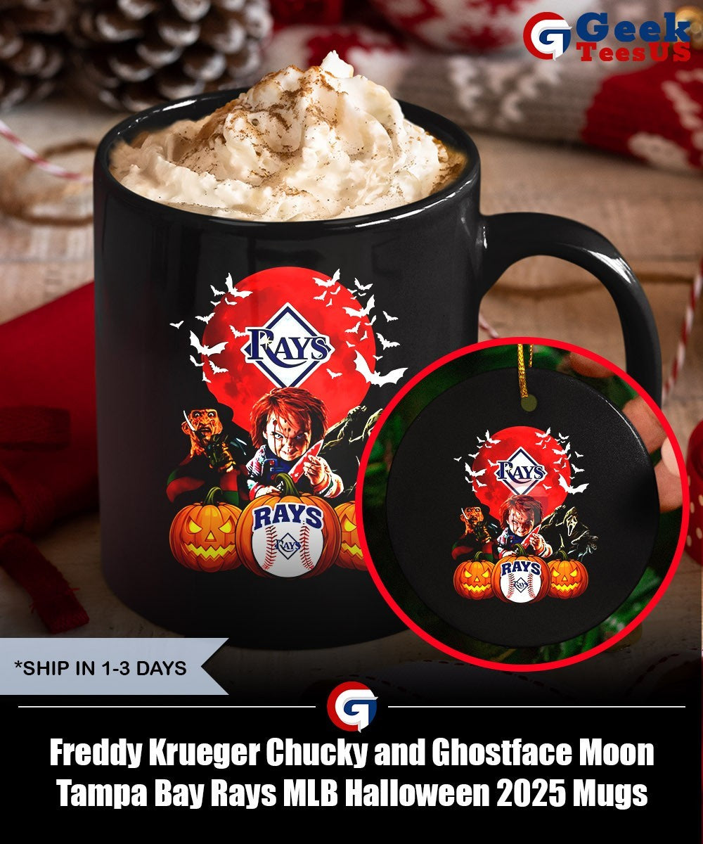 Freddy Krueger Chucky and Ghostface Moon Tampa Bay Rays MLB Halloween 2025 shirt