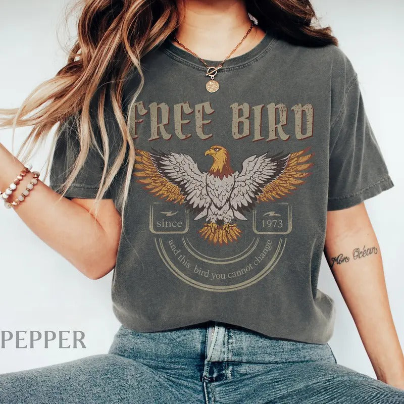 Free Bird Comfort Colors Shirt, Free Bird tshirt, Independence Day Shirt, free bird America , classic southern rock band...