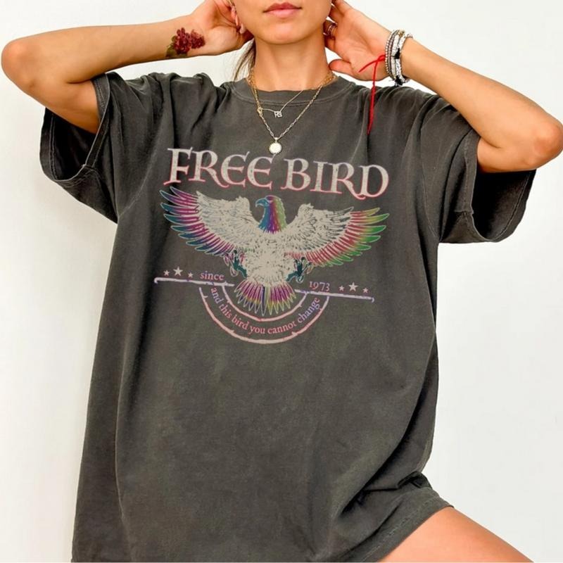 Free Bird Shirt Sweatshirt Hoodie, Old School Band Shirt, Retro Music Tee, Rock Band Gift Shirt | HypeDripTees.com