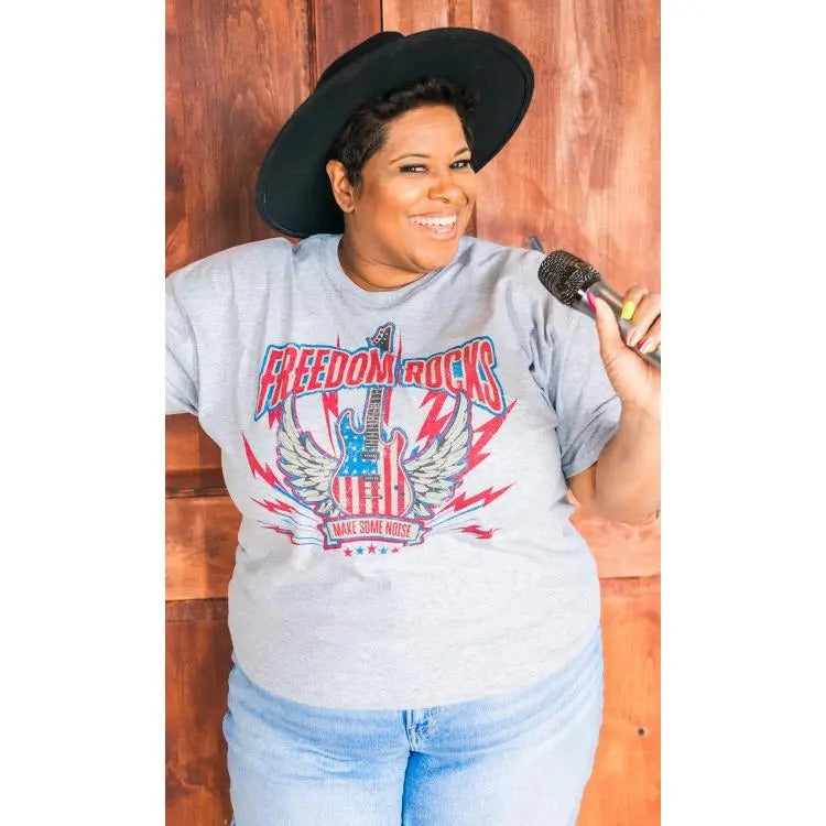 Freedom Rocks Patriotic T-Shirt Hoodie, Sweatshirt | HypeDripTees.com
