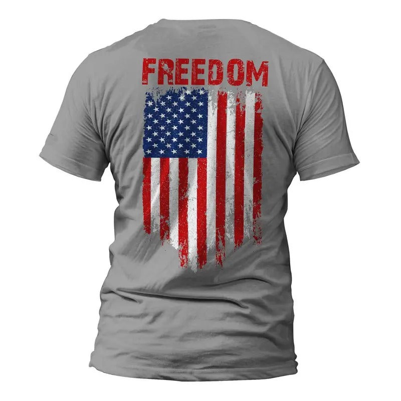 Freedom USA Flag Back Print Patriotic T-Shirt Hoodie, Sweatshirt | HypeDripTees.com