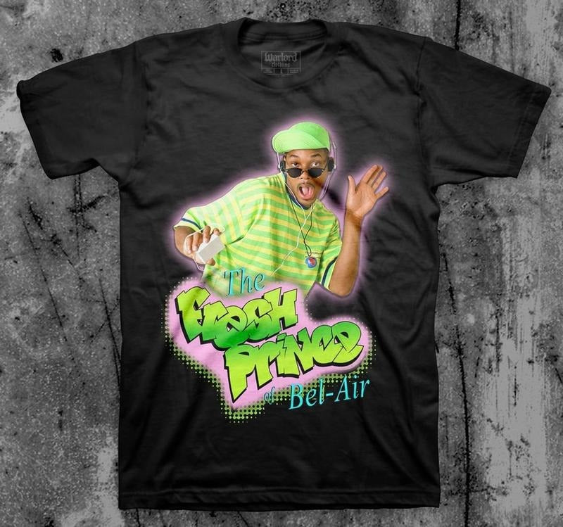 Fresh Prince Neon Graphic Funny 90s Cartoon Inspired Throwback Vintage Shirt Hoodie, Sweatshirt | HypeDripTees.com