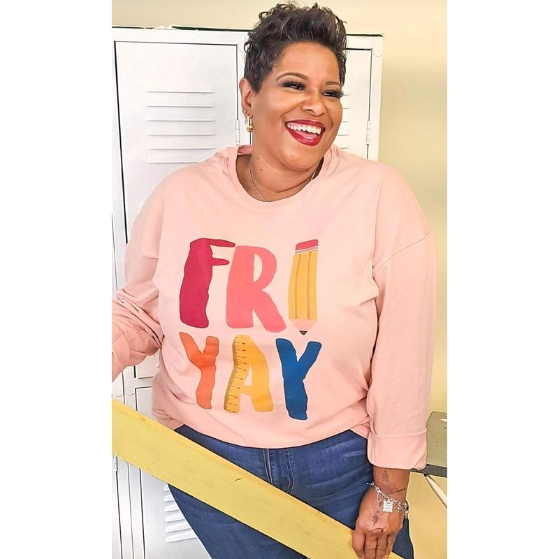 Fri-Yay Ruler Graphic Long Sleeve T-Shirt Hoodie, Sweatshirt | HypeDripTees.com