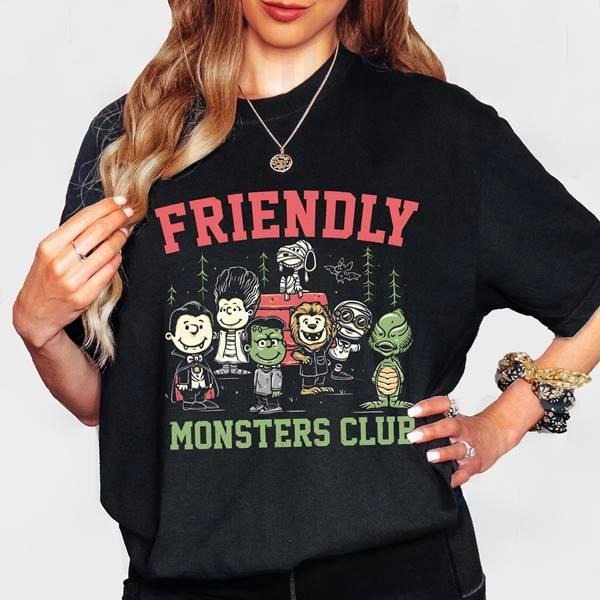 Friendly Monsters Club Universal Monsters Shirt   Halloween Shirt Halloween Movie Shirt Hoodie, Sweatshirt | HypeDripTees.com