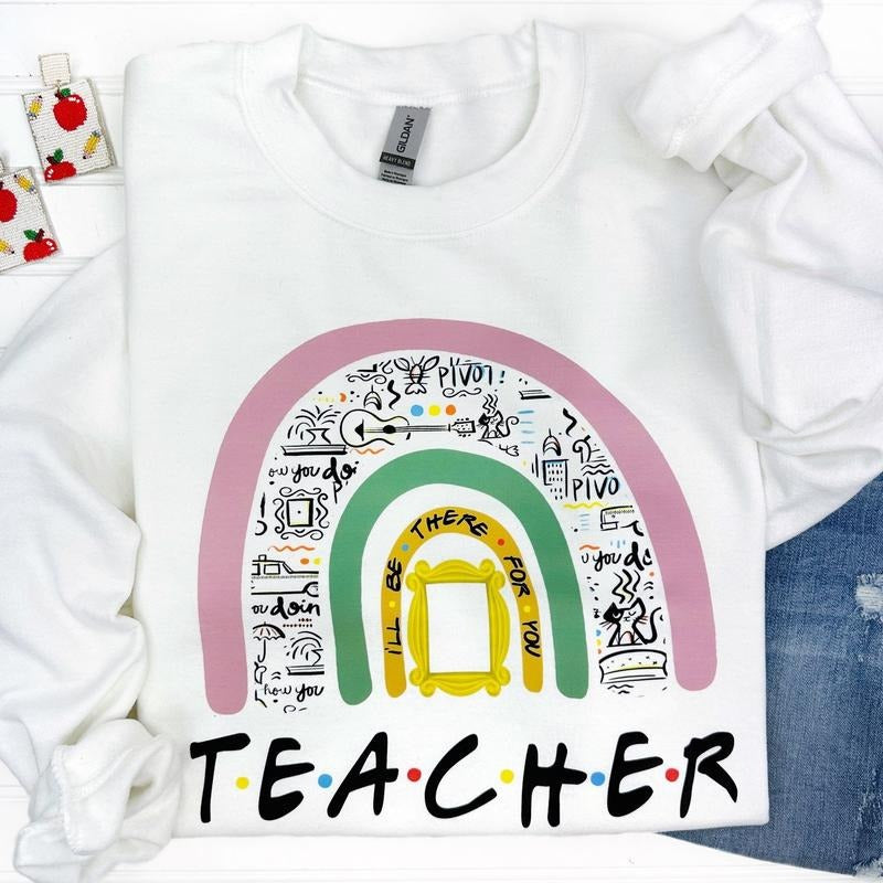 Friends Loving Teacher Sweatshirt T-Shirts, Hoodie | HypeDripTees.com
