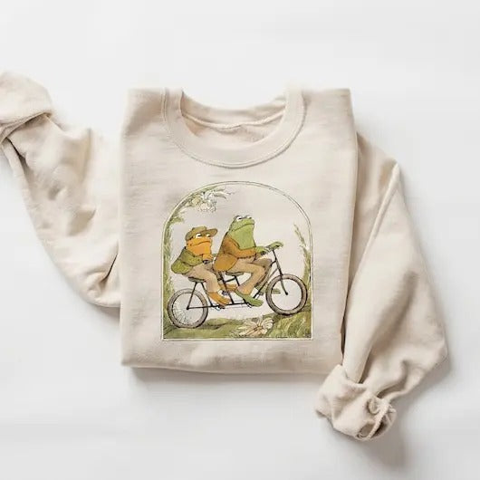 Frog And Toad Crewneck Sweatshirt, Vintage Classic Book Sweatshirt, Frog and Toad Tshirt, Gift for her, Cottagecore...