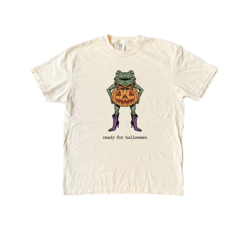Frog Costume Halloween Comfort Colors Shirt, Funny Fall Pumpkin Graphic Tee, Frog Lover Tshirt Hoodie, Sweatshirt